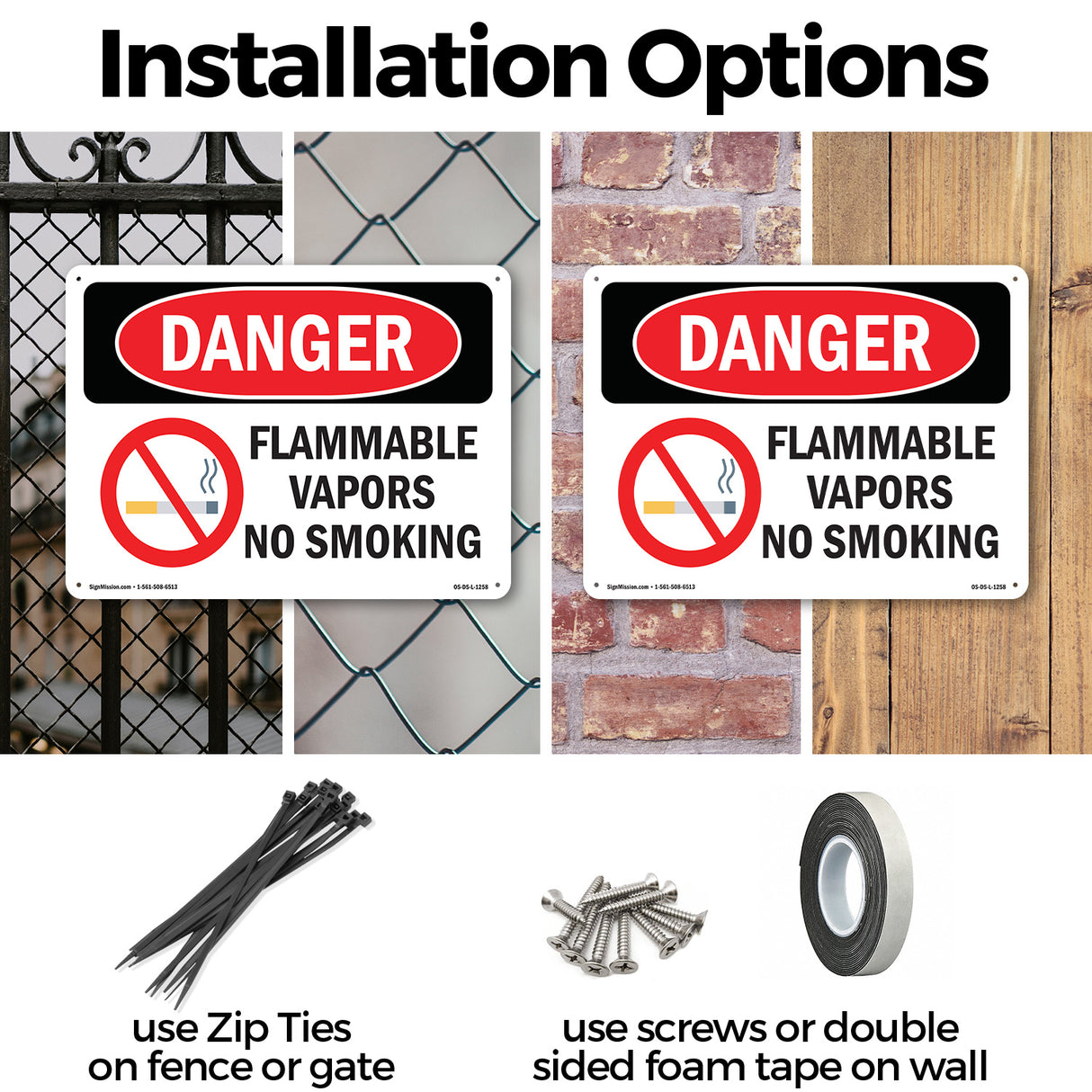 Flammable Vapors No Smoking