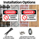 Flammable Vapors No Smoking