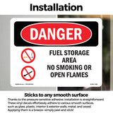 Fuel Storage Area No Smoking Or Open Flames