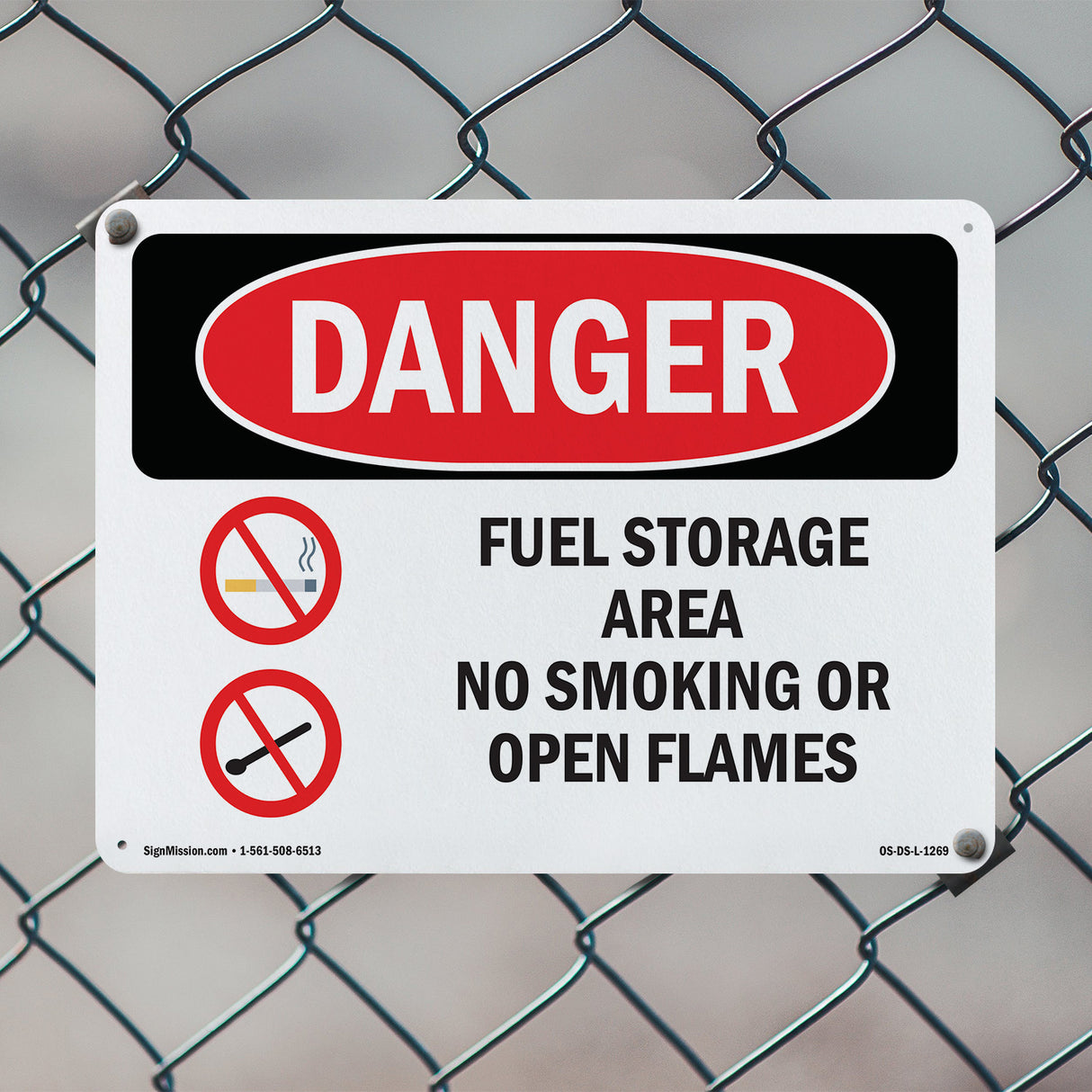 Fuel Storage Area No Smoking Or Open Flames