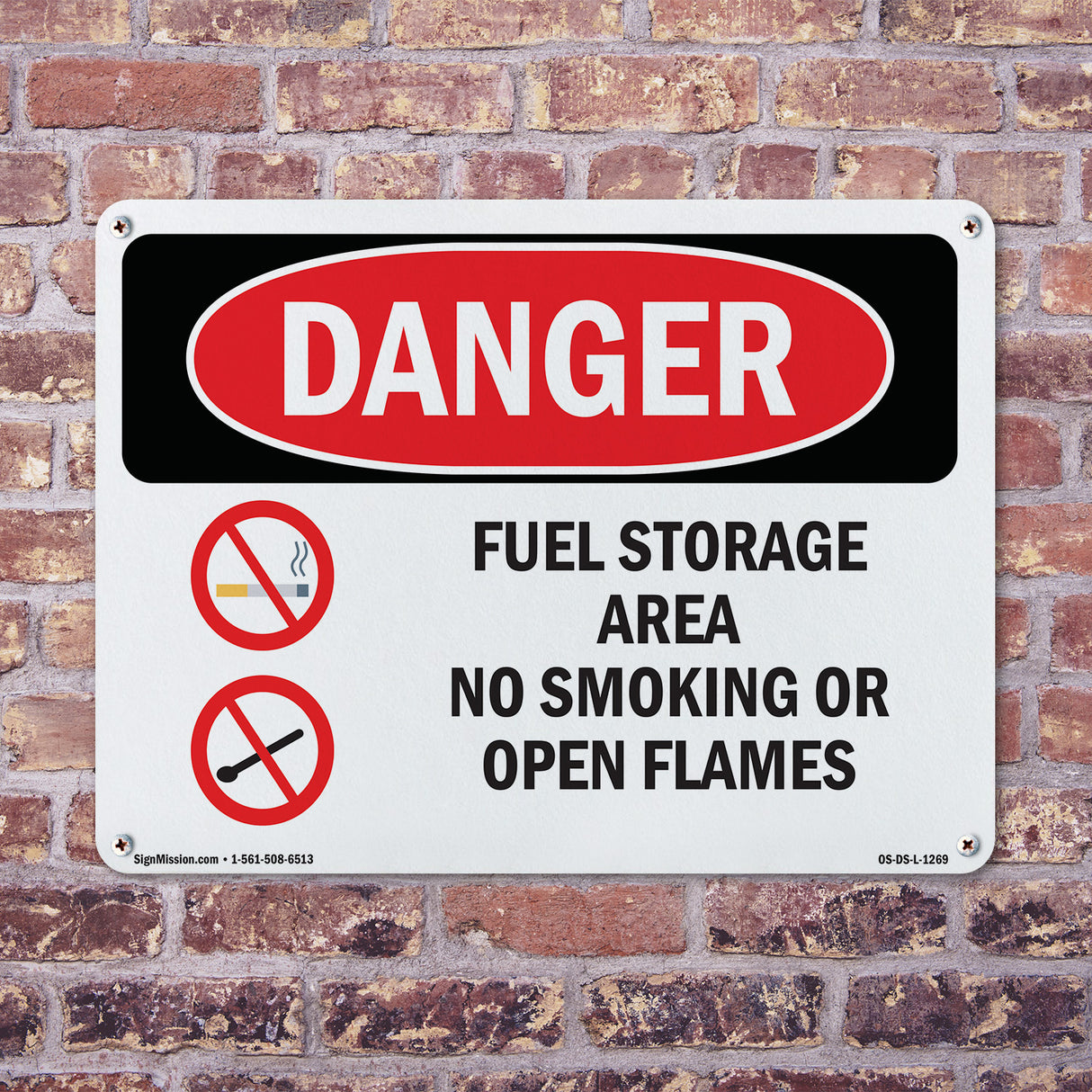 Fuel Storage Area No Smoking Or Open Flames