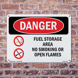 Fuel Storage Area No Smoking Or Open Flames