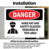 Hard Hat Safety Glasses Required In Area