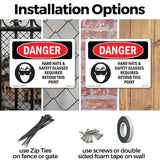 Hard Hats Safety Glasses Required Beyond