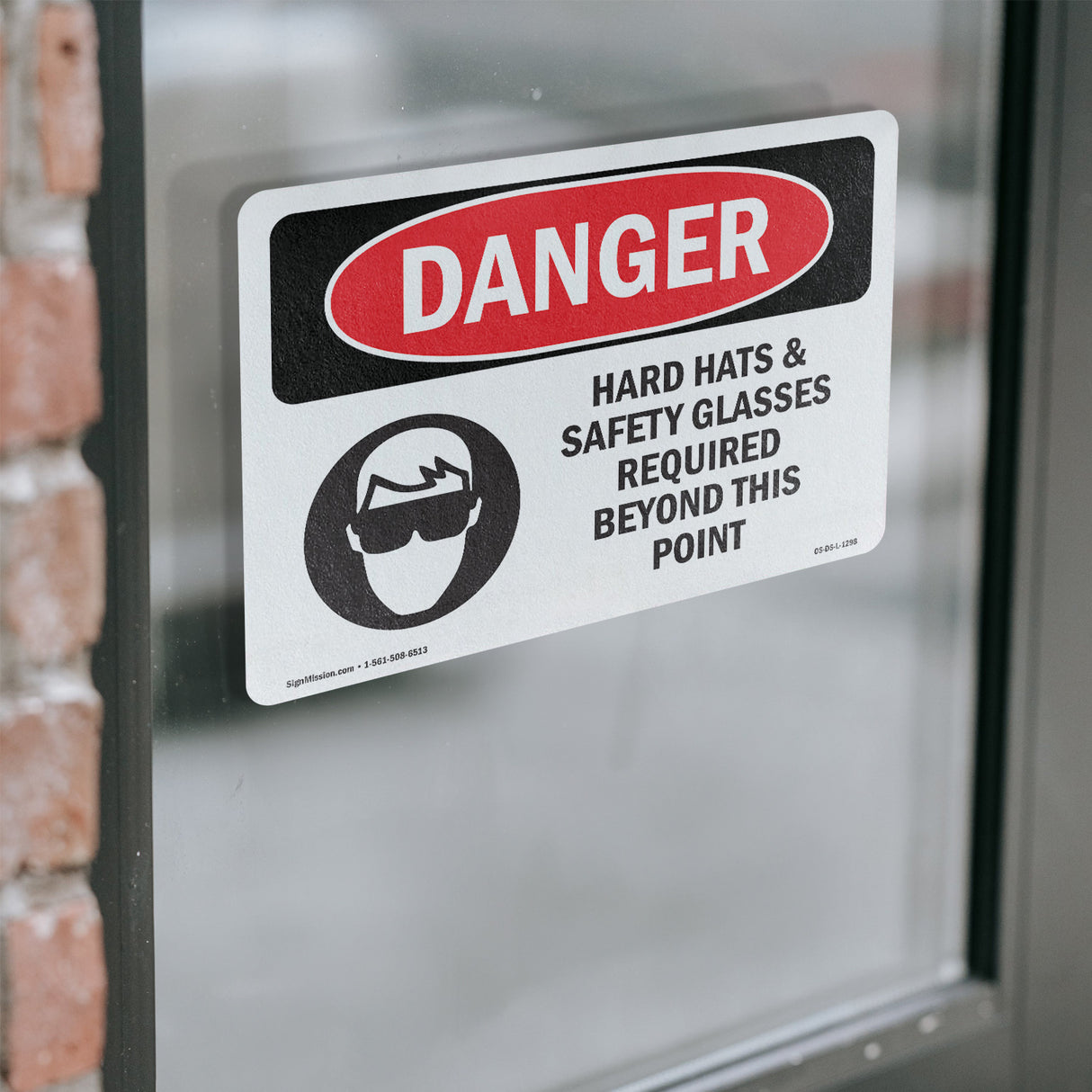 Hard Hats Safety Glasses Required Beyond