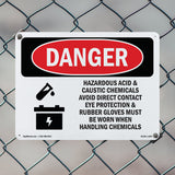 Acid Caustic Eye Rubber Gloves Chemicals