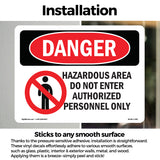 Hazardous Area No Enter Authorized Personnel