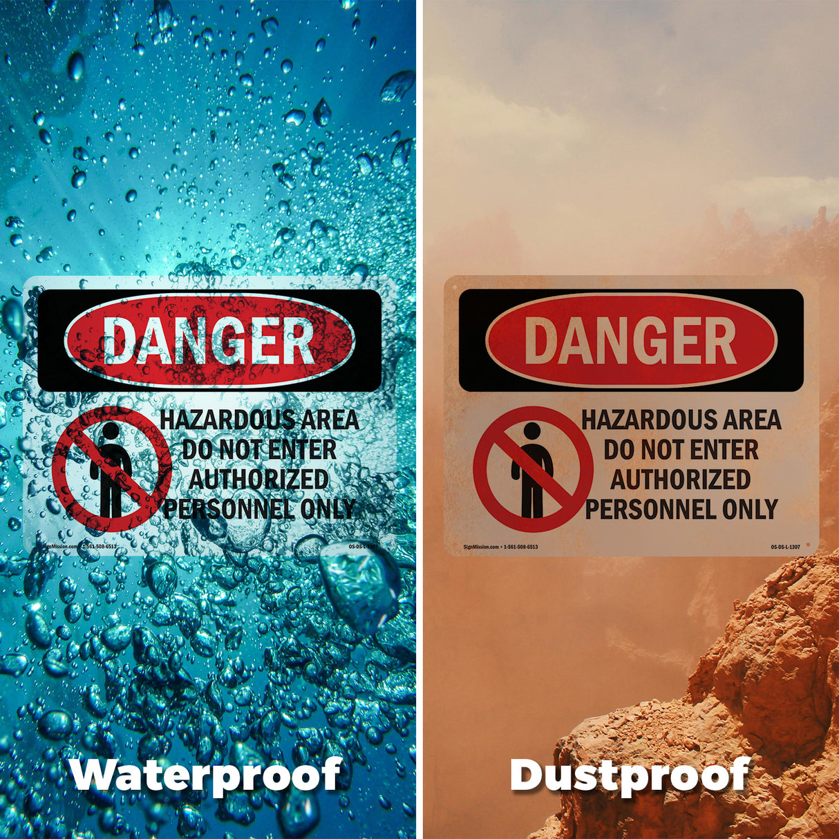 Hazardous Area No Enter Authorized Personnel