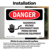 Hazardous Voltage Disconnect Main Power