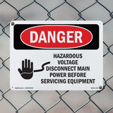 Hazardous Voltage Disconnect Main Power