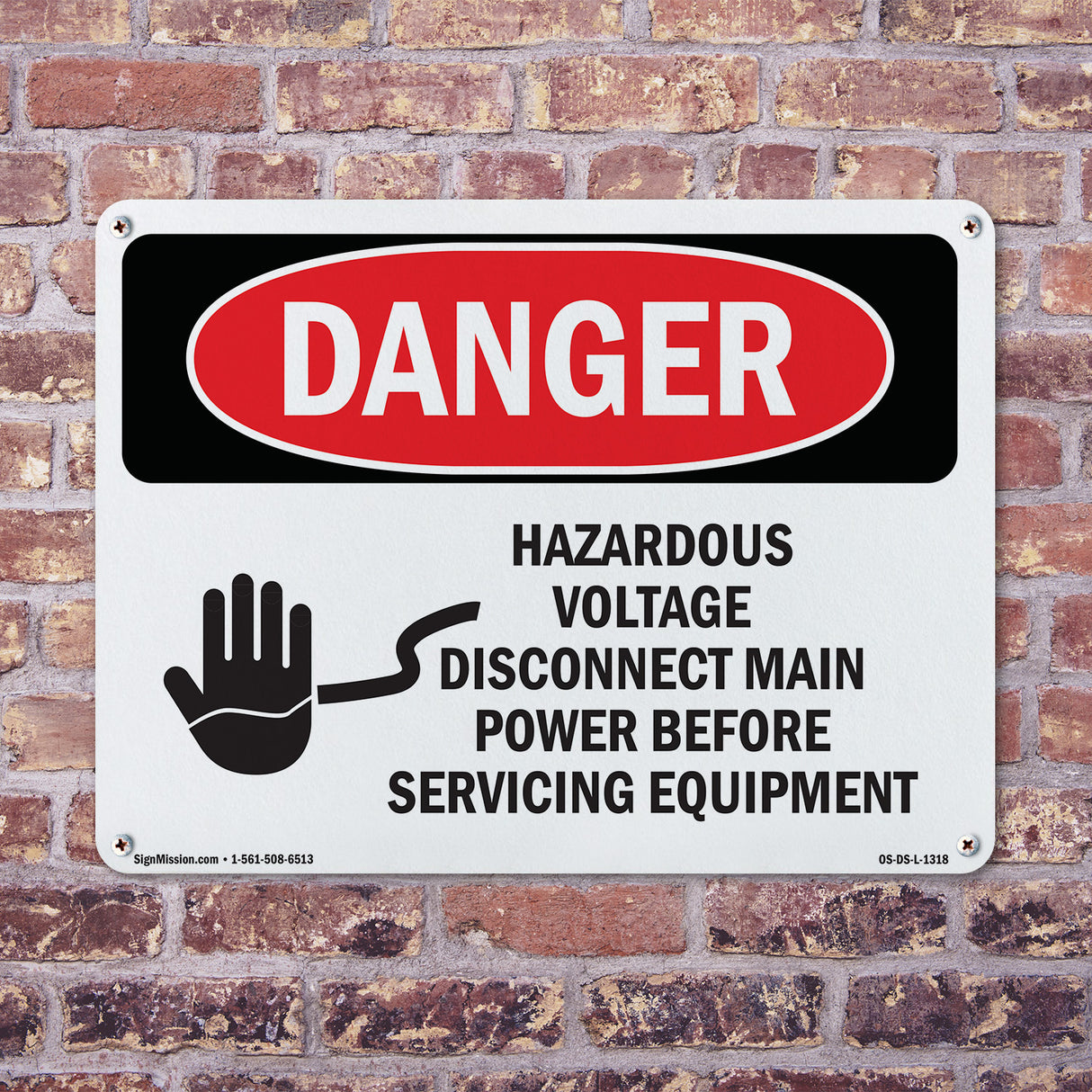 Hazardous Voltage Disconnect Main Power