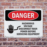 Hazardous Voltage Disconnect Main Power