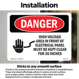 High Voltage Area Electrical Panel 36 Inches
