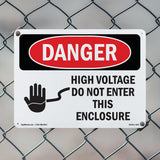 High Voltage Do Not Enter This Enclosure
