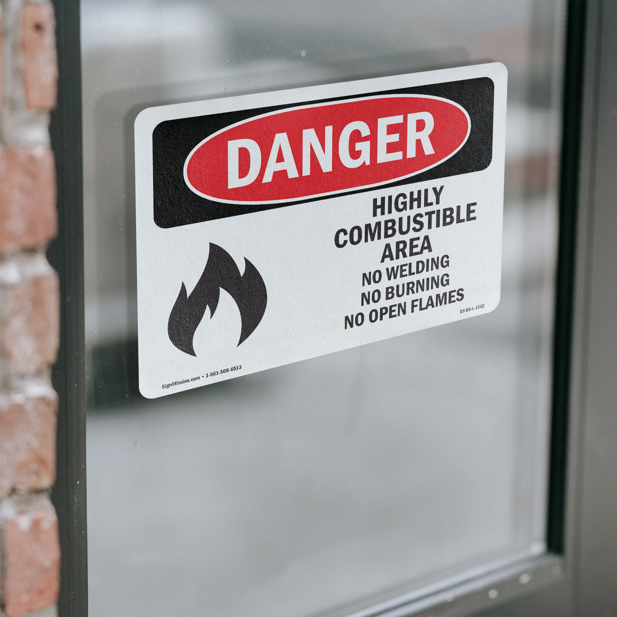 Highly Combustible Area No Welding Burning