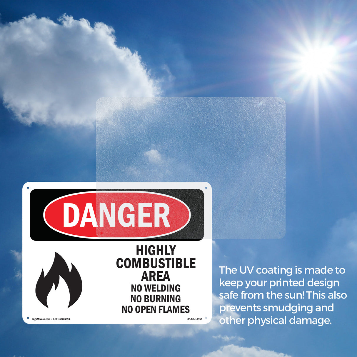 Highly Combustible Area No Welding Burning