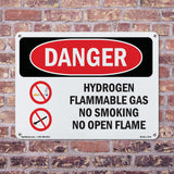 Hydrogen Flammable Gas No Smoking Open Flame