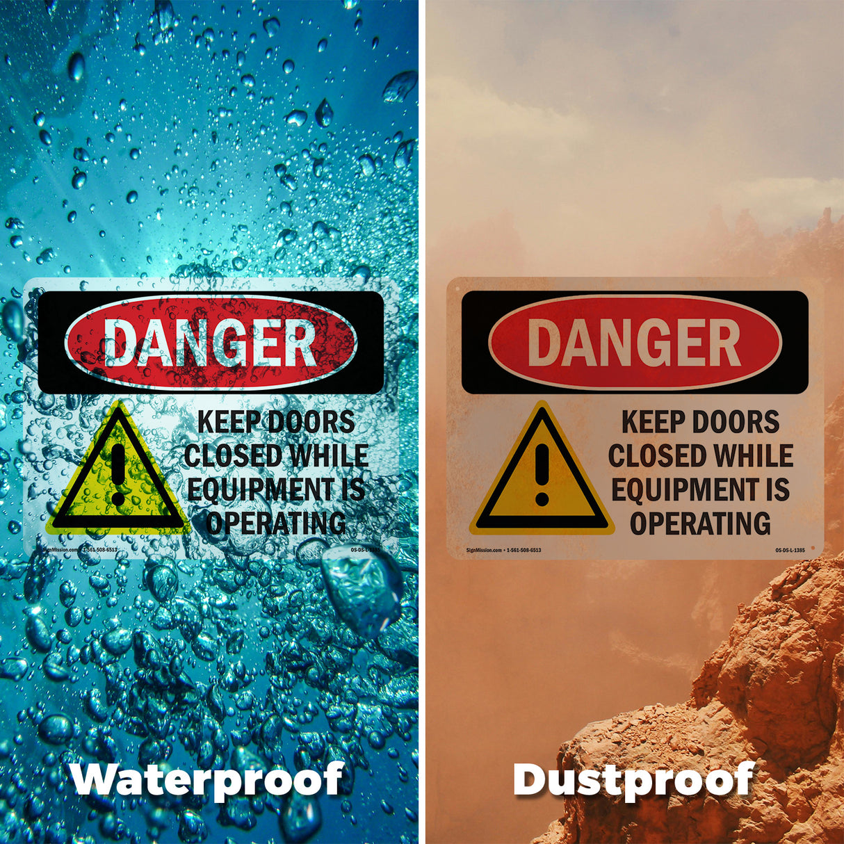 Keep Doors Closed While Equipment Operating