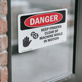Keep Fingers Clear Of Machine Motion