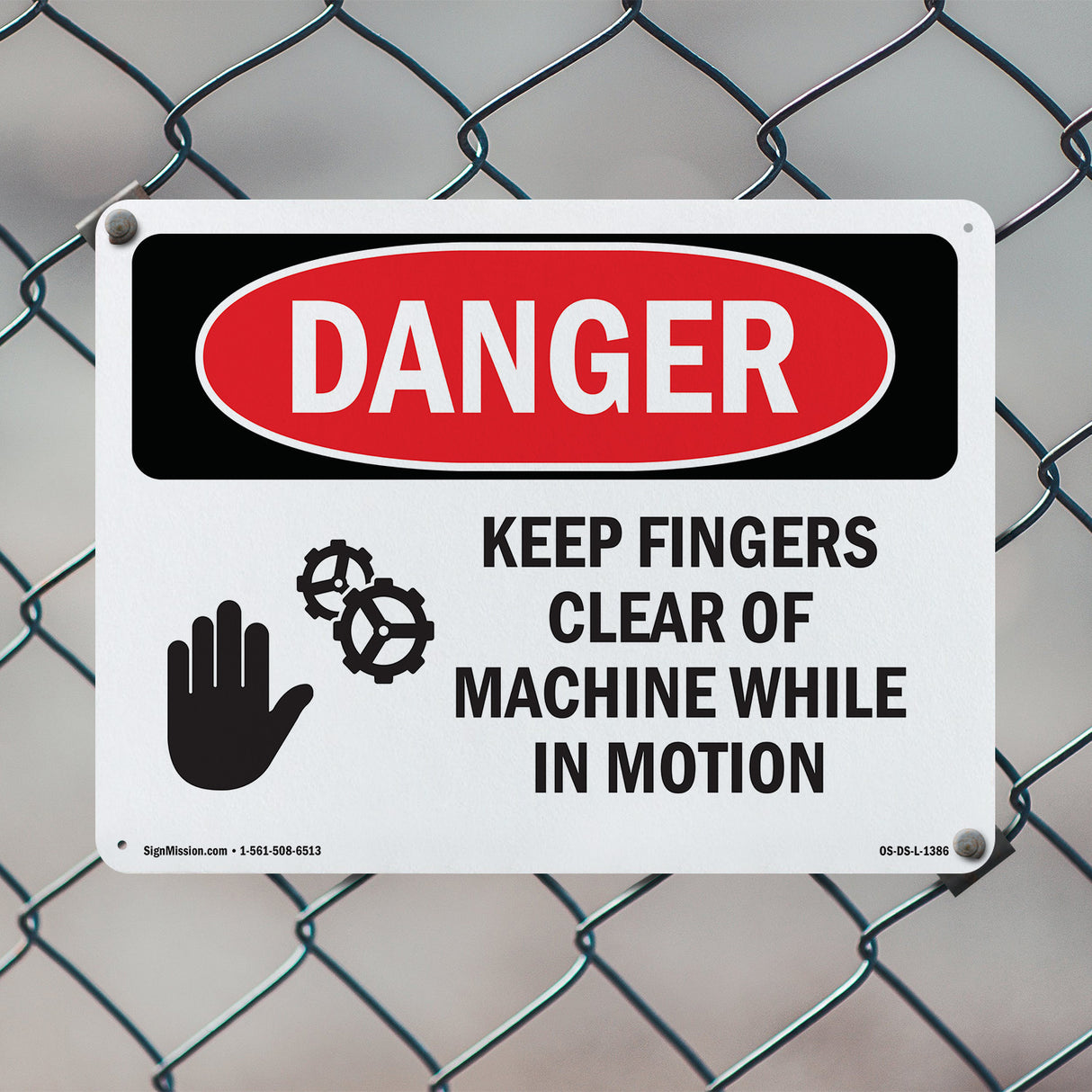 Keep Fingers Clear Of Machine Motion