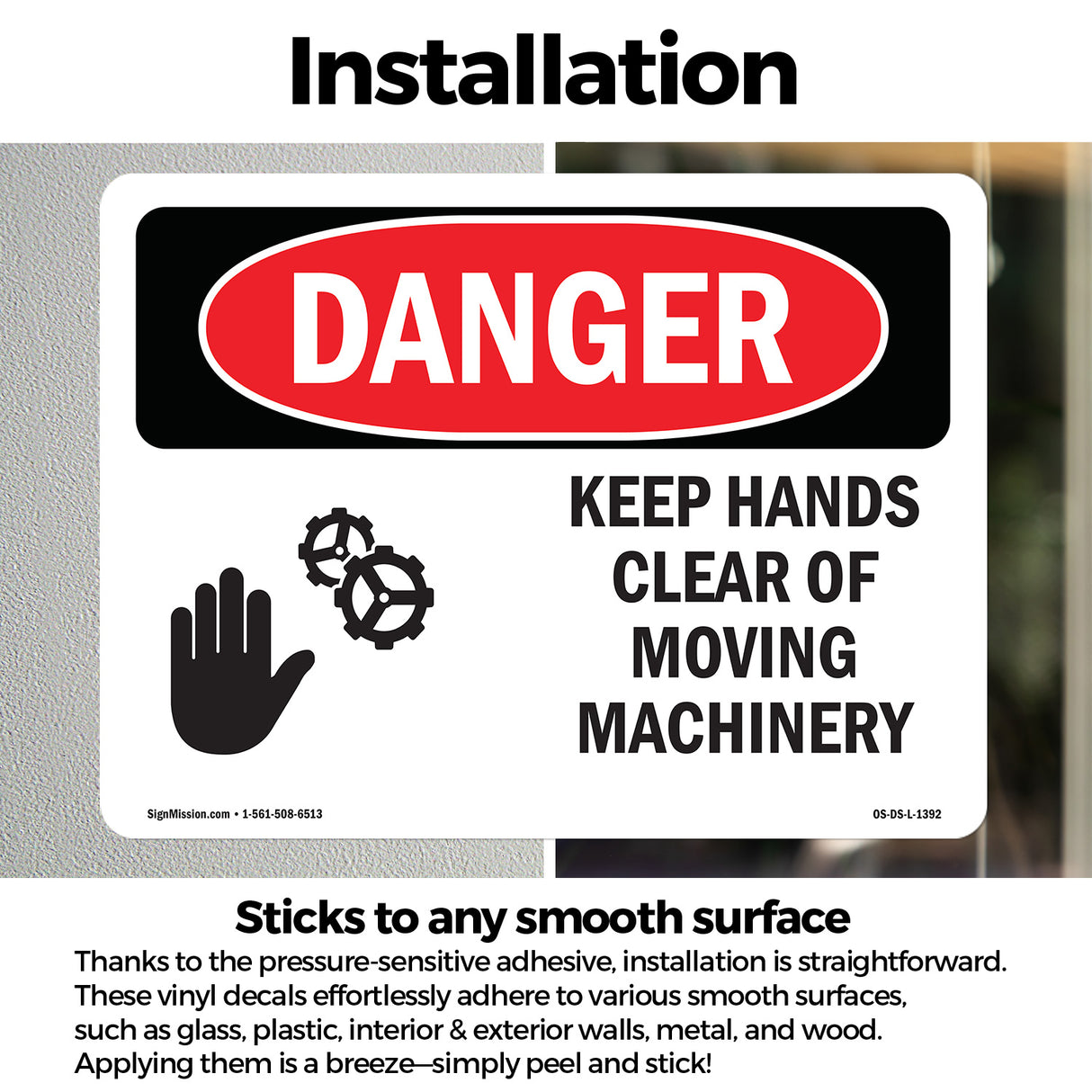 Keep Hands Clear Of Moving Machinery