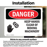 Keep Hands Clear Of Moving Machinery