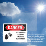 Keep Hands Clear Of Moving Machinery