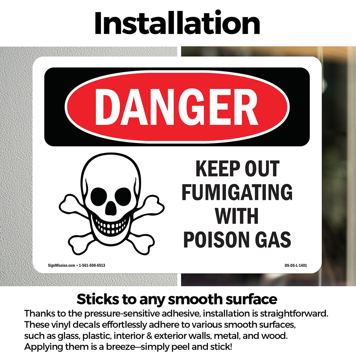 Keep Out Fumigating With Poison Gas