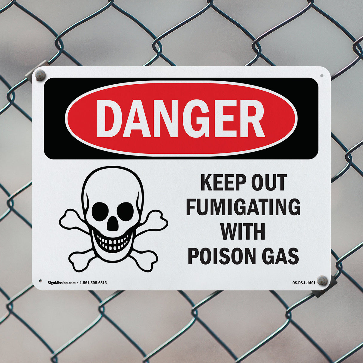 Keep Out Fumigating With Poison Gas