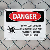 Do Not Look Directly Into Class IIIb Laser