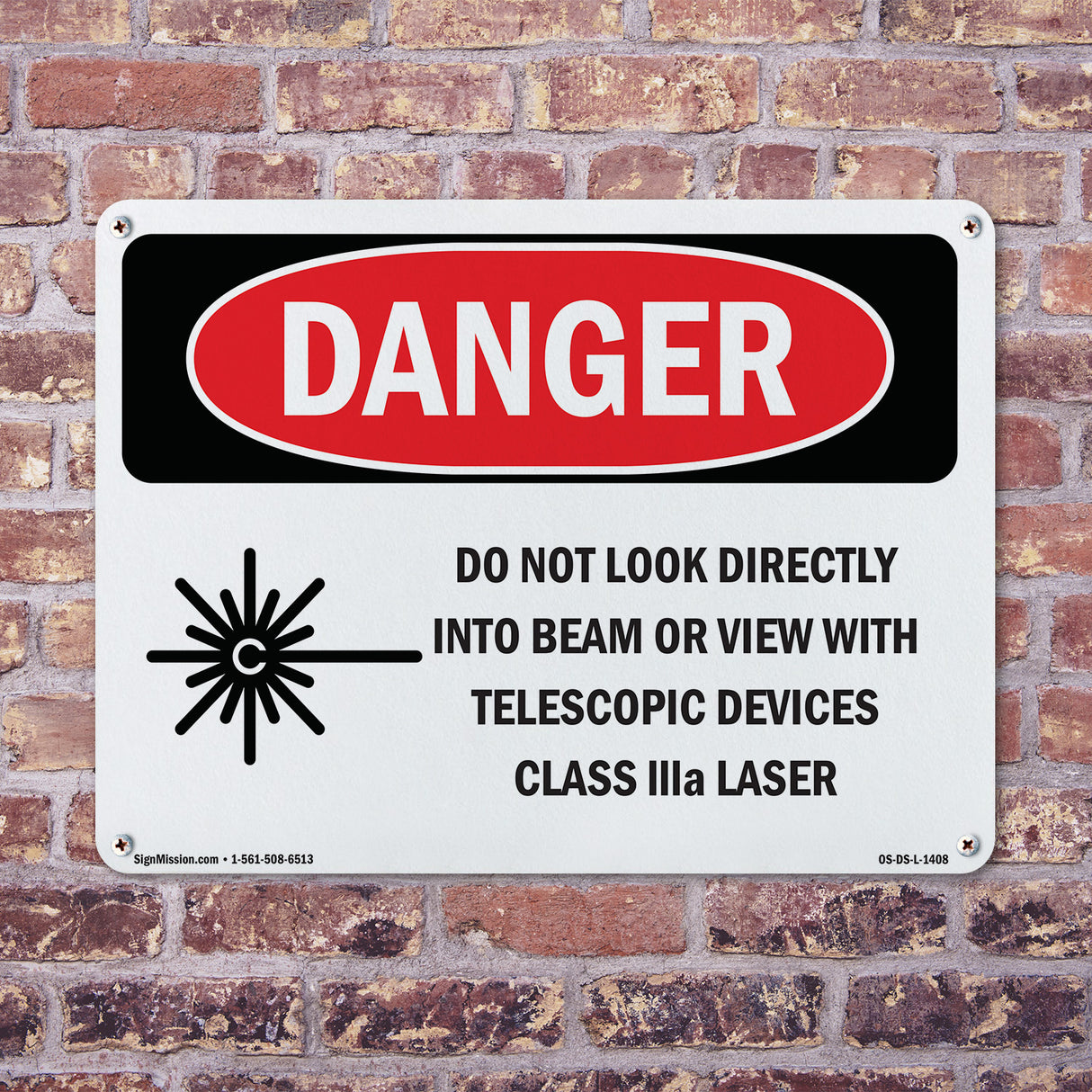 Do Not Look Directly Into Class IIIb Laser