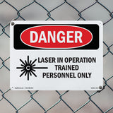 Laser In Operation Trained Personnel Only