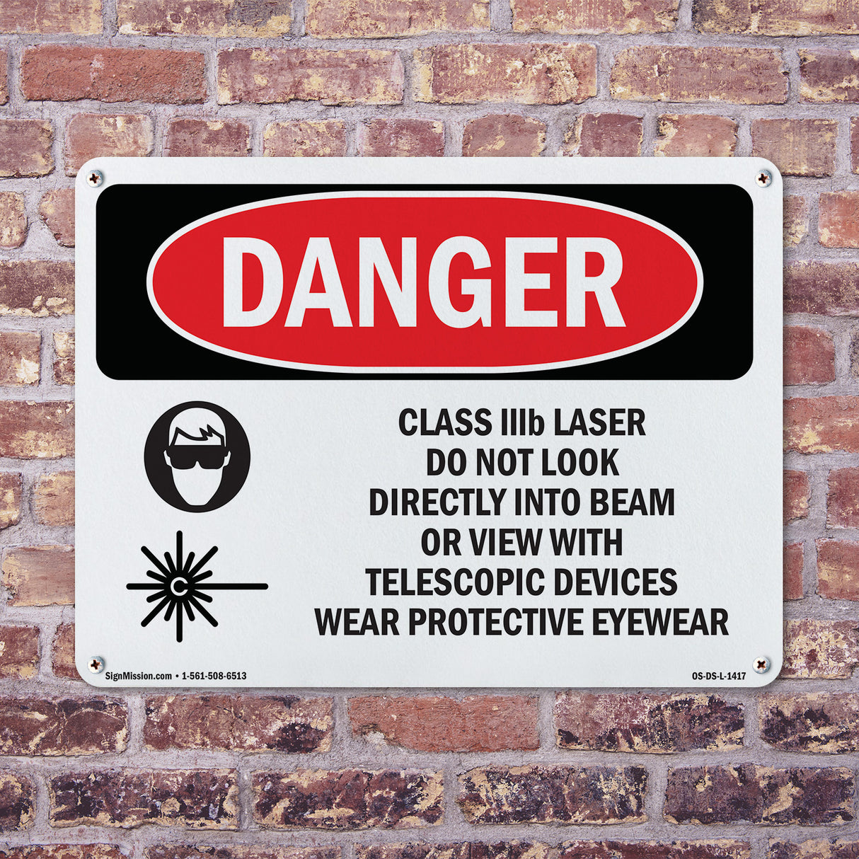 Class IIIb Laser Do Not Look Into Beam