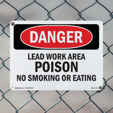 Lead Work Area Poison No Smoking Or Eating