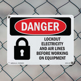 Lockout Electricity Air Lines Before Working