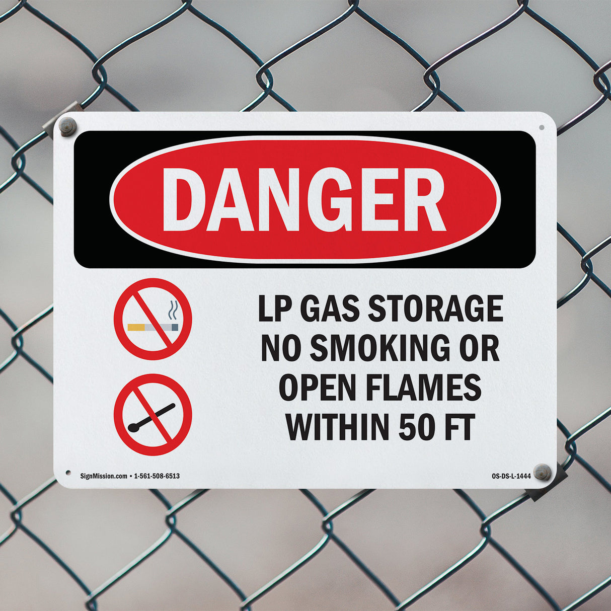 LP Gas Storage No Smoking Open Flames 50 Ft
