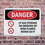 LP Gas Storage No Smoking Open Flames 50 Ft