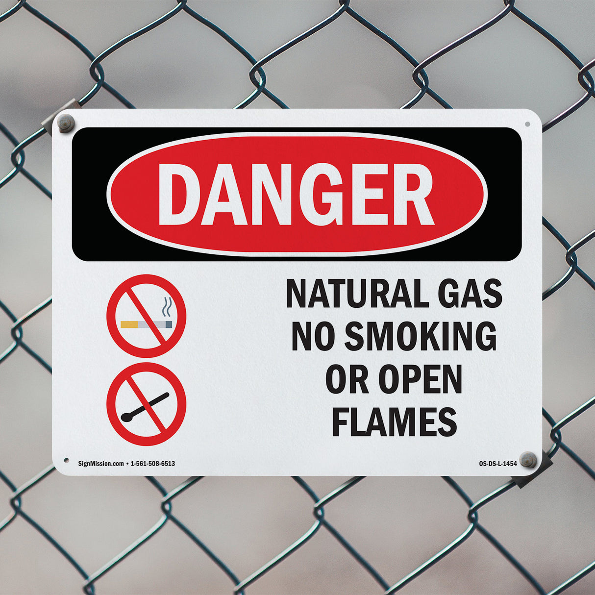 Natural Gas No Smoking Or Open Flames