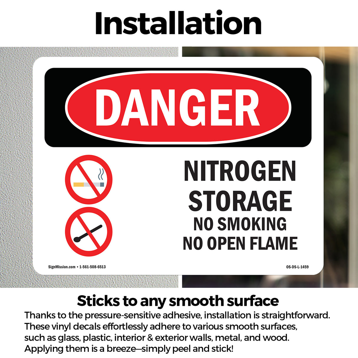 Nitrogen Storage No Smoking No Open Flame