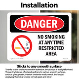 No Smoking At Any Time Restricted Area