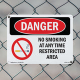 No Smoking At Any Time Restricted Area