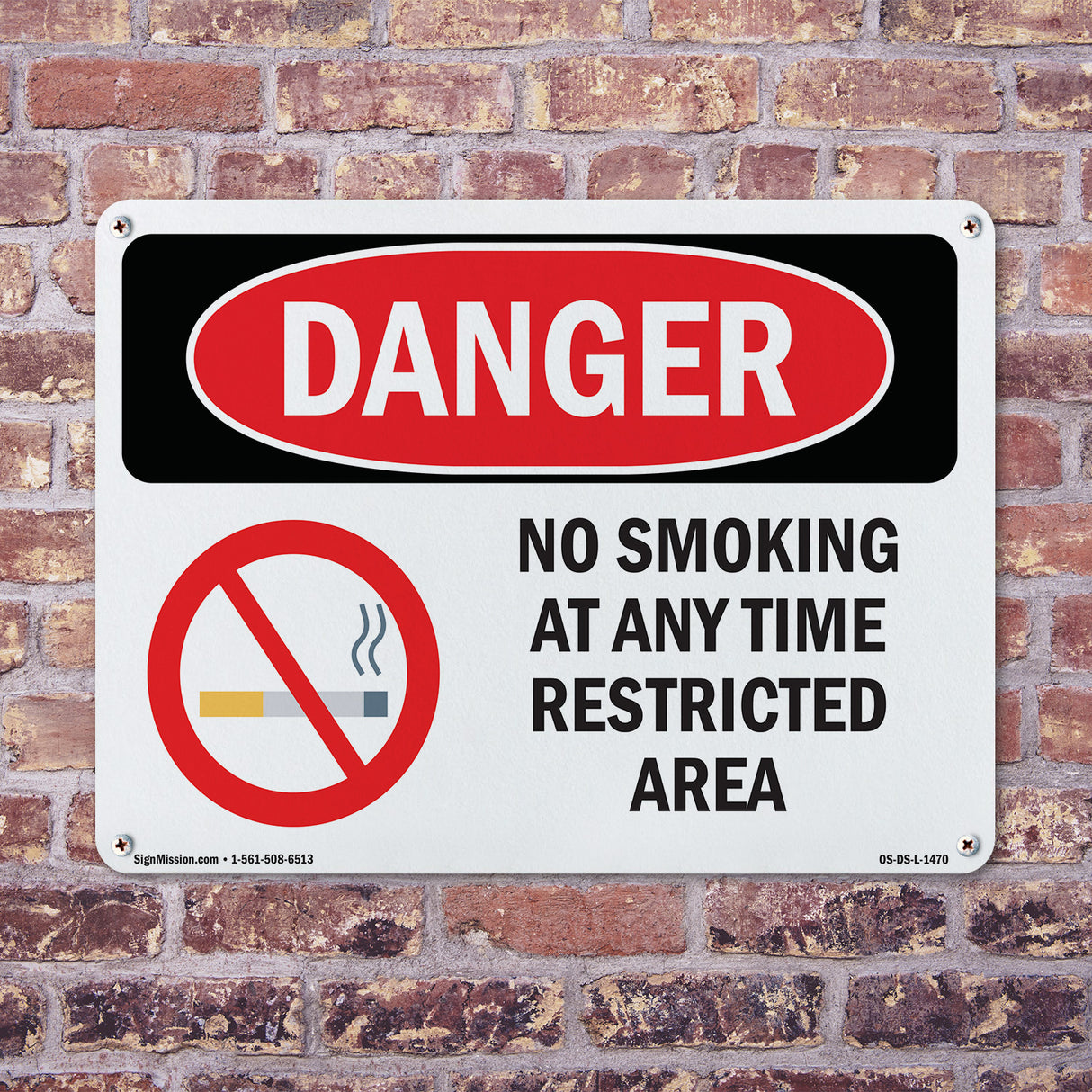 No Smoking At Any Time Restricted Area