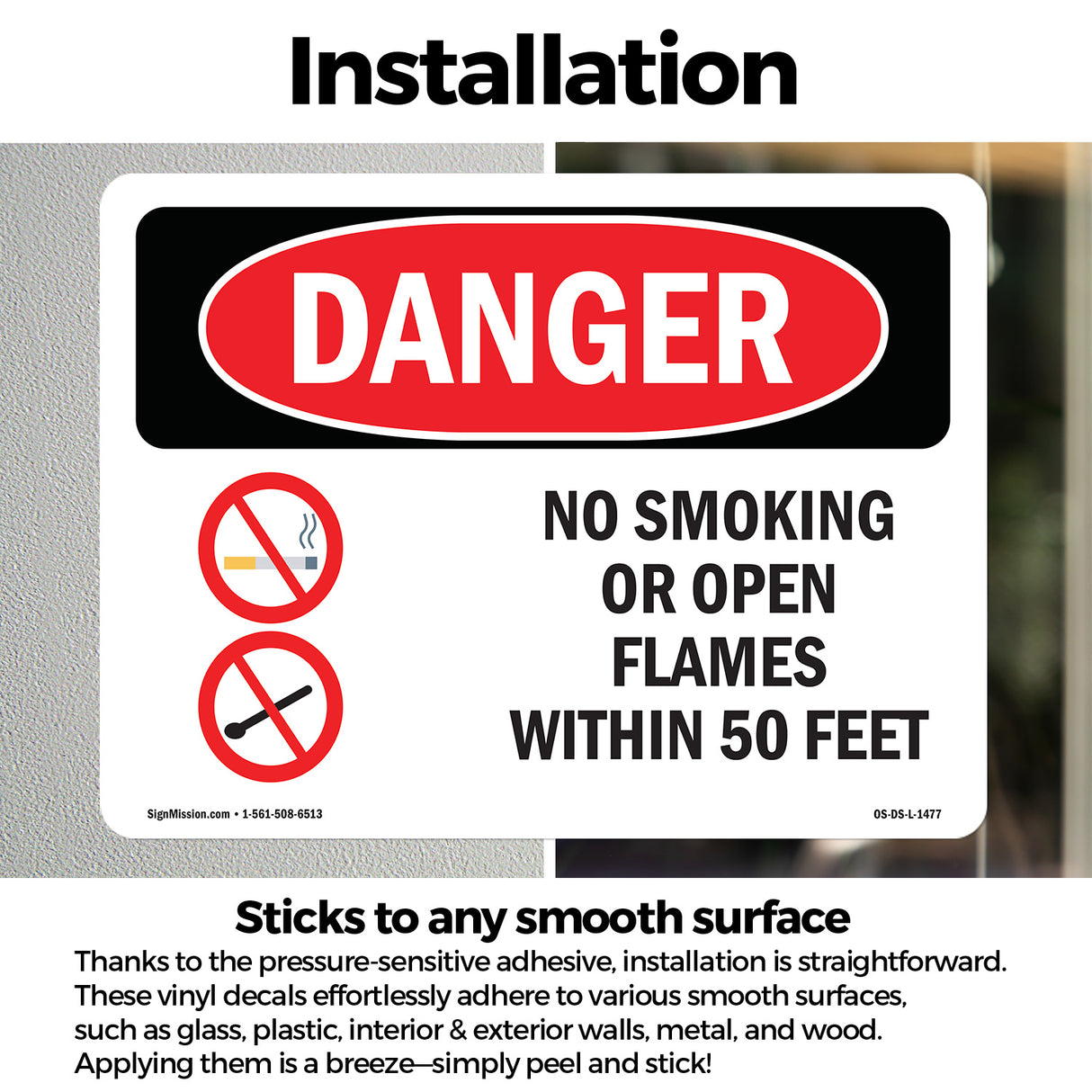 No Smoking Or Open Flames Within 50 Feet