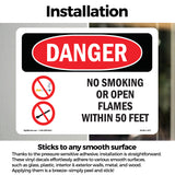 No Smoking Or Open Flames Within 50 Feet