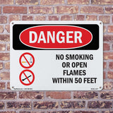 No Smoking Or Open Flames Within 50 Feet