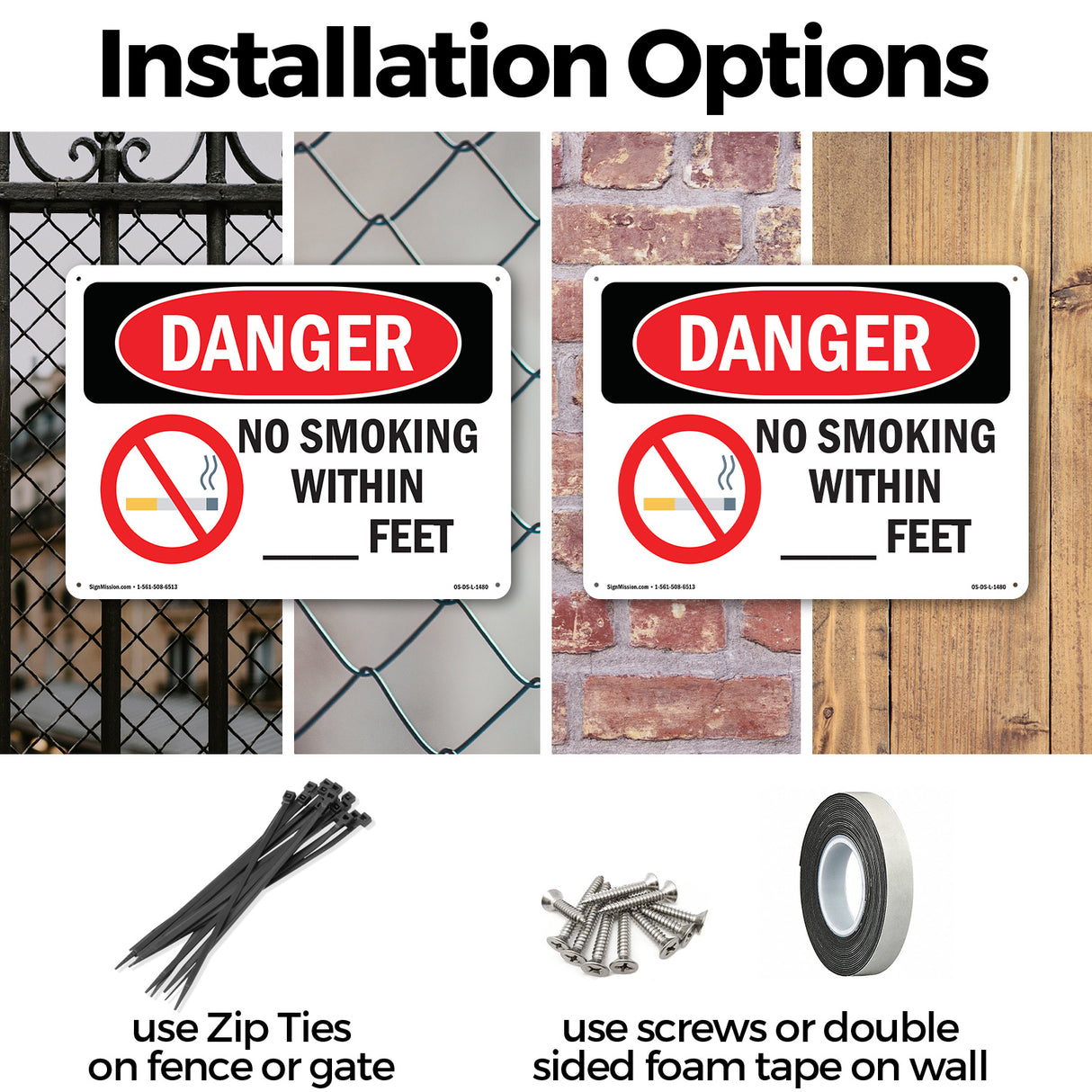 Custom No Smoking Within - Feet