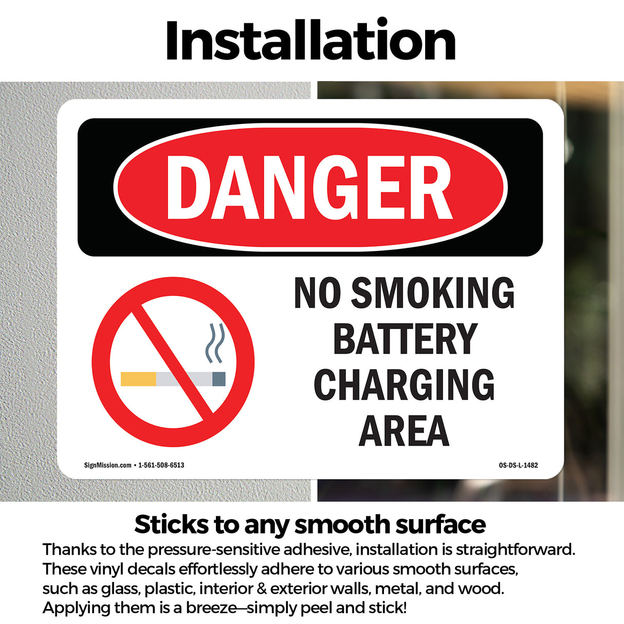 No Smoking Battery Charging Area