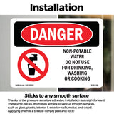Non-Potable Water Do Not Use For Drinking
