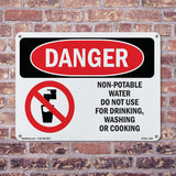 Non-Potable Water Do Not Use For Drinking