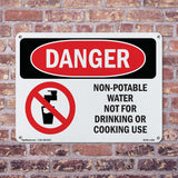 Non-Potable Water Not For Drinking Cooking